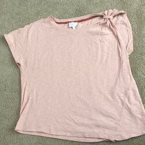 Anthropology “Deletta” asymmetrical sleeve top